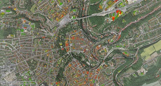 Ville de Luxembourg : Cadastre solaire sur topographie.lu