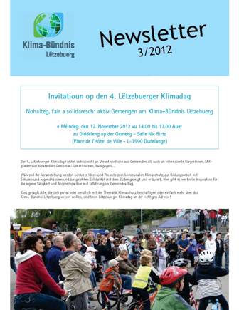 Newsletter 3/2012 Klima-Bündnis Lëtzebuerg