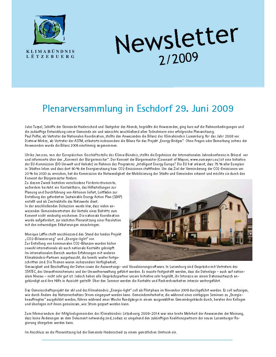Newsletter 2/2009