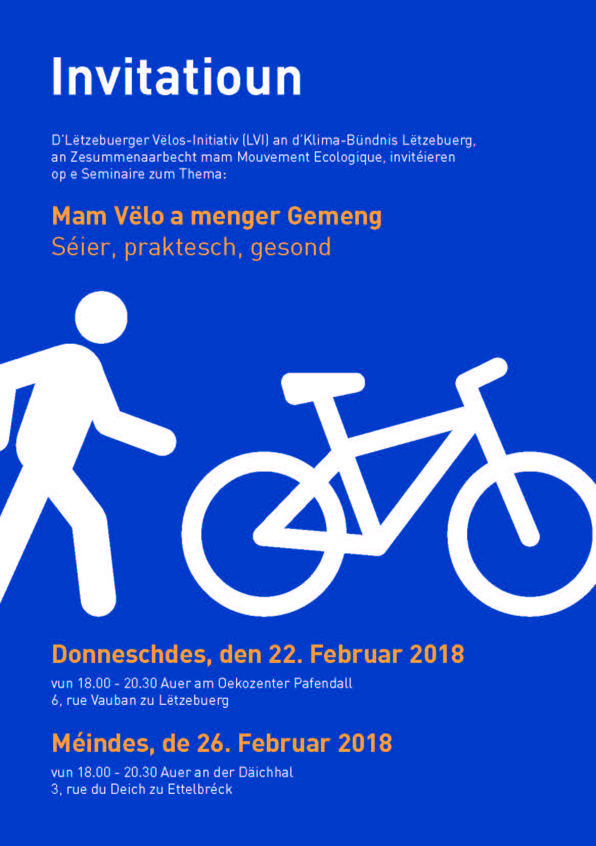 Mam Vëlo a menger Gemeng:  Séier, praktesch, gesond