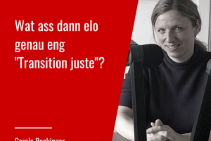 Podcast Anescht Liewen: Wat ass dann elo genau eng « Transition juste »?
