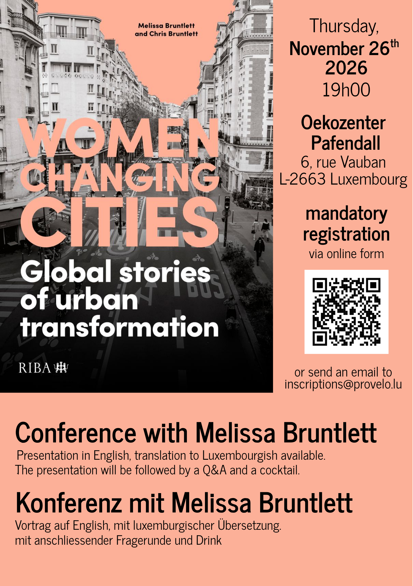 Konferenz mit Melissa Bruntlett: Women Changing Cities
